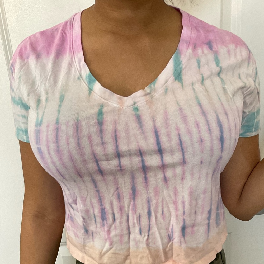 Soft Pastel Tie-Dye Cropped Top by Old Navy
